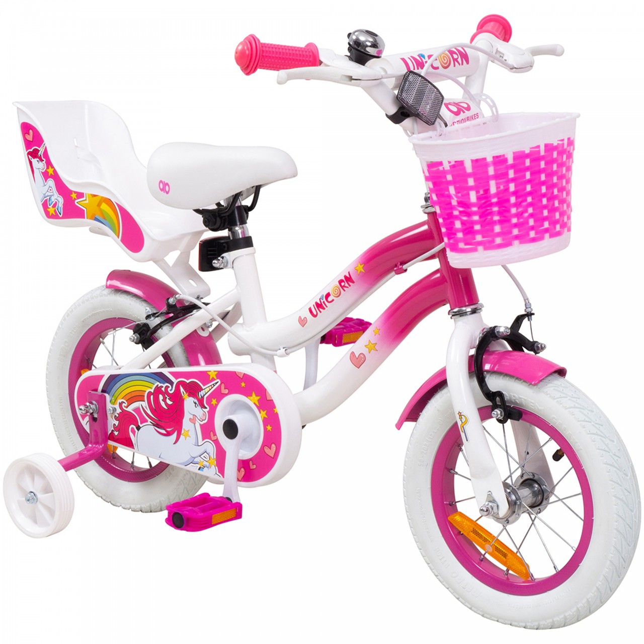 01-kinderfahrrad-12-zoll-weiss-pink-actionbikes-motors-unicorn-startbild