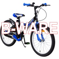 01-kinderfahrrad-schwarz-blau-20-zoll-actionbikes-motors-wasp-kinderfahrrad-start-b-ware - Farbe: Schwarz-Blau