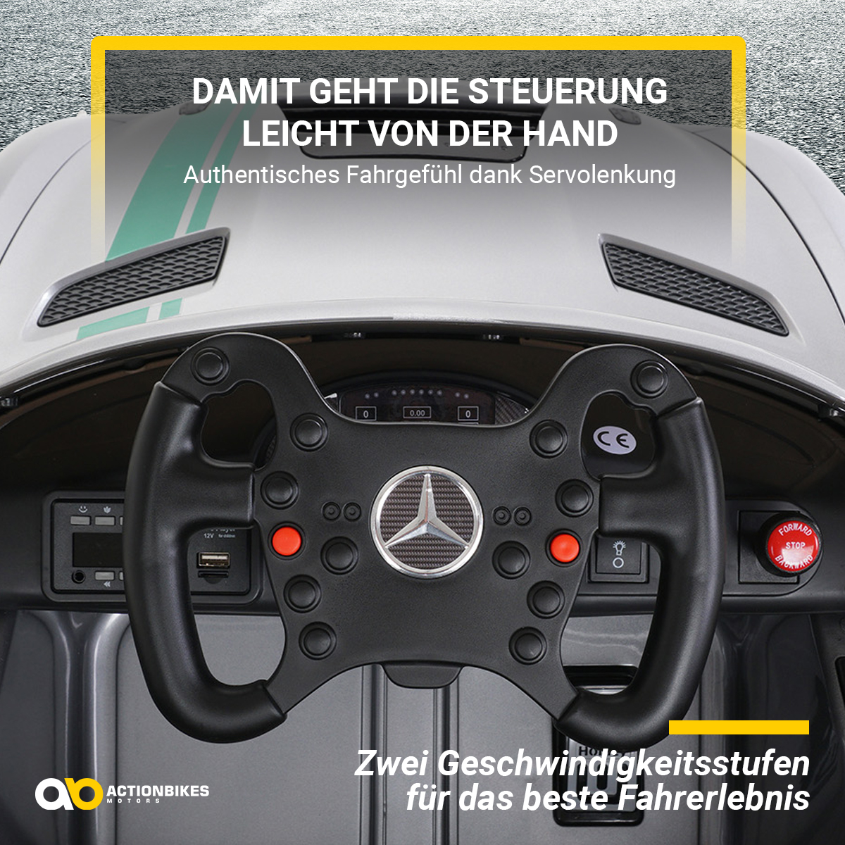 Menila GmbH - Lizenz Mercedes GT4 Kinder Elektro Auto 2x35W 12V